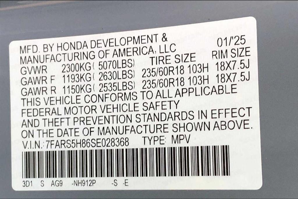 new 2025 Honda CR-V Hybrid car, priced at $38,375