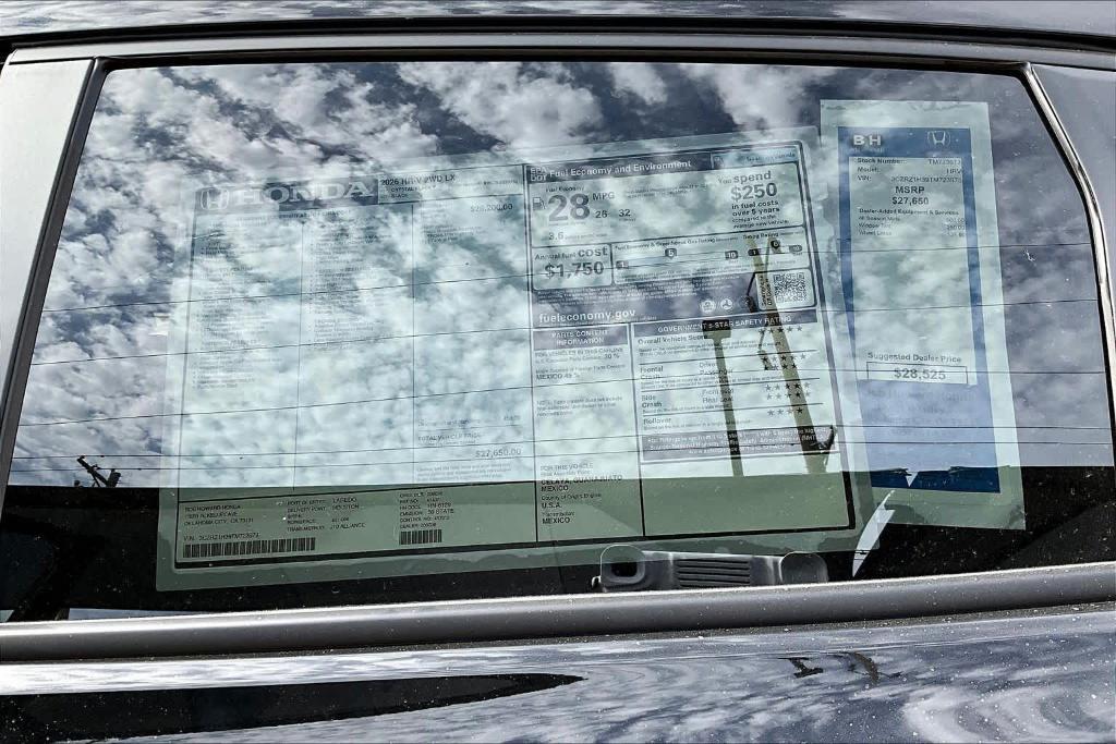 new 2026 Honda HR-V car, priced at $27,525