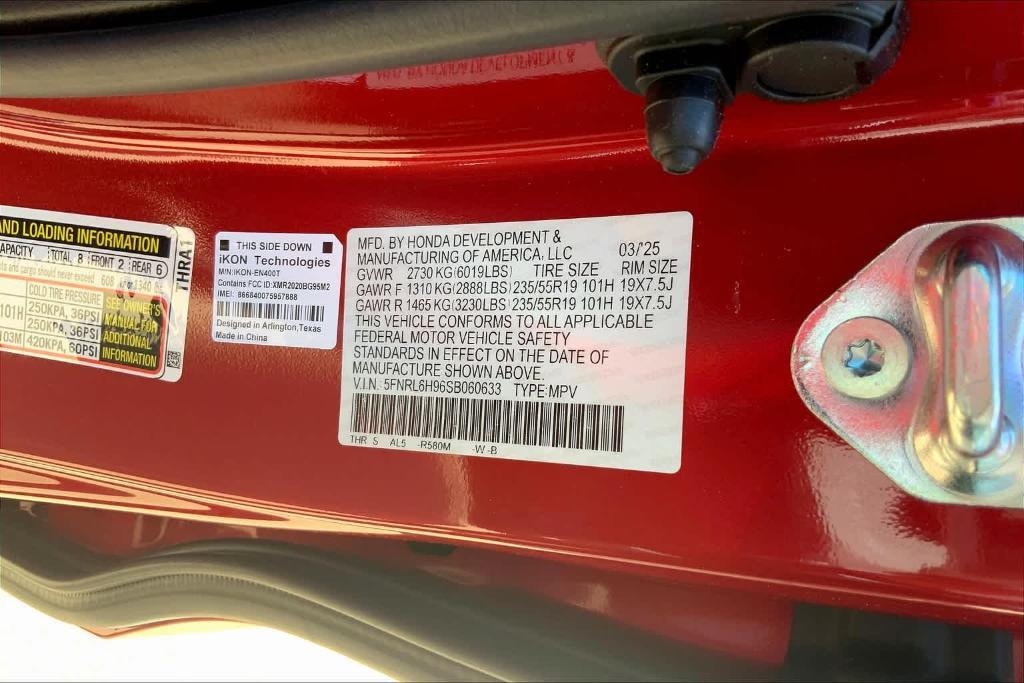 new 2025 Honda Odyssey car, priced at $53,960