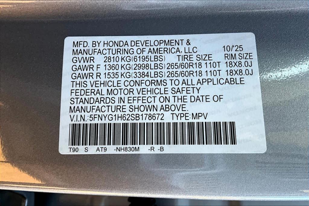 new 2025 Honda Pilot car, priced at $49,750