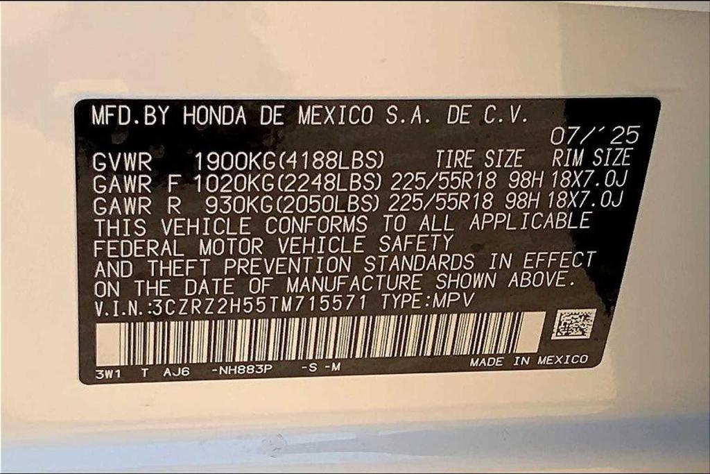 new 2026 Honda HR-V car, priced at $31,475