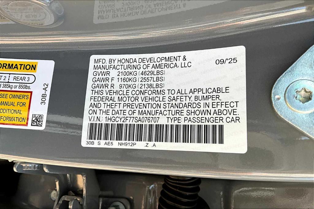 new 2025 Honda Accord Hybrid car, priced at $35,650