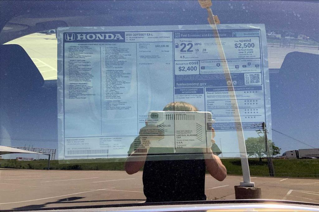 new 2025 Honda Odyssey car, priced at $42,500