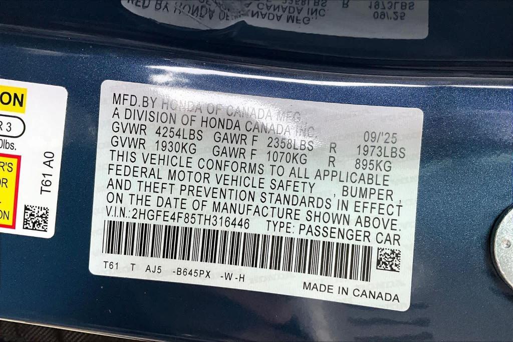 new 2026 Honda Civic Hybrid car, priced at $34,820