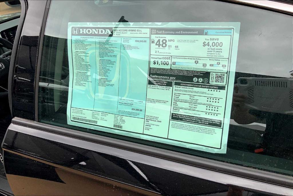 new 2025 Honda Accord Hybrid car, priced at $35,715