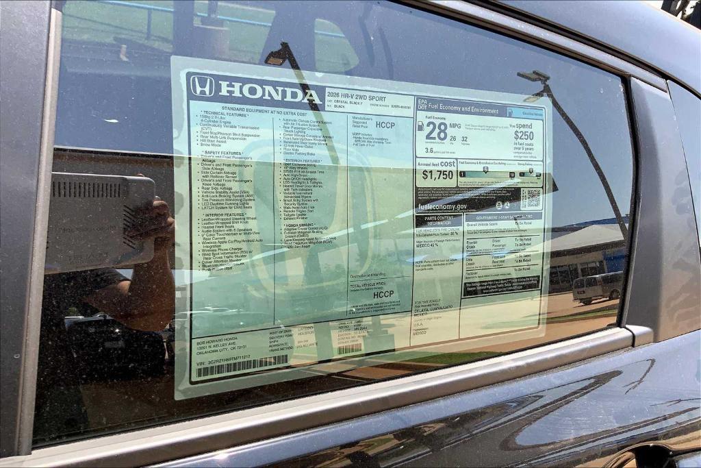 new 2026 Honda HR-V car, priced at $29,520