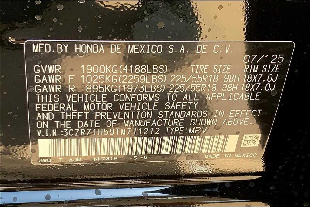 new 2026 Honda HR-V car, priced at $29,520