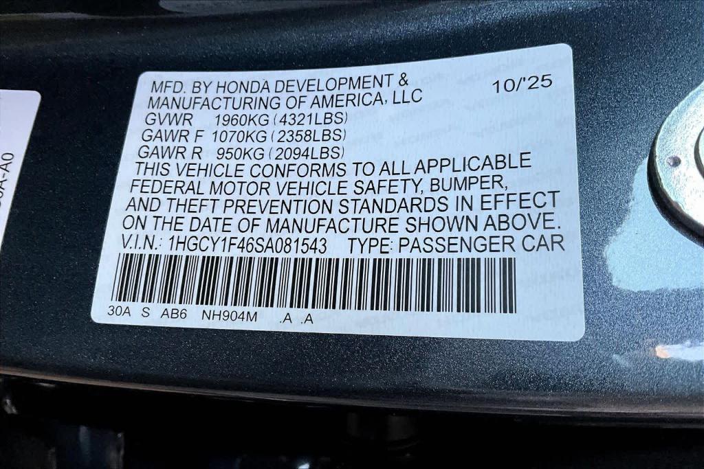 new 2025 Honda Accord car, priced at $30,880