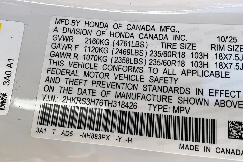 new 2026 Honda CR-V car, priced at $36,930