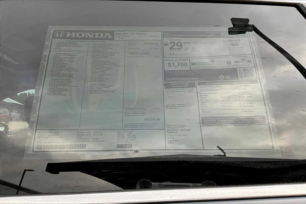 new 2026 Honda CR-V car, priced at $36,180