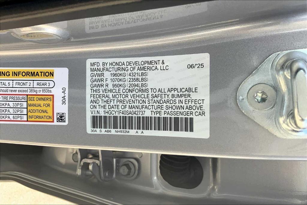 new 2025 Honda Accord car, priced at $31,085