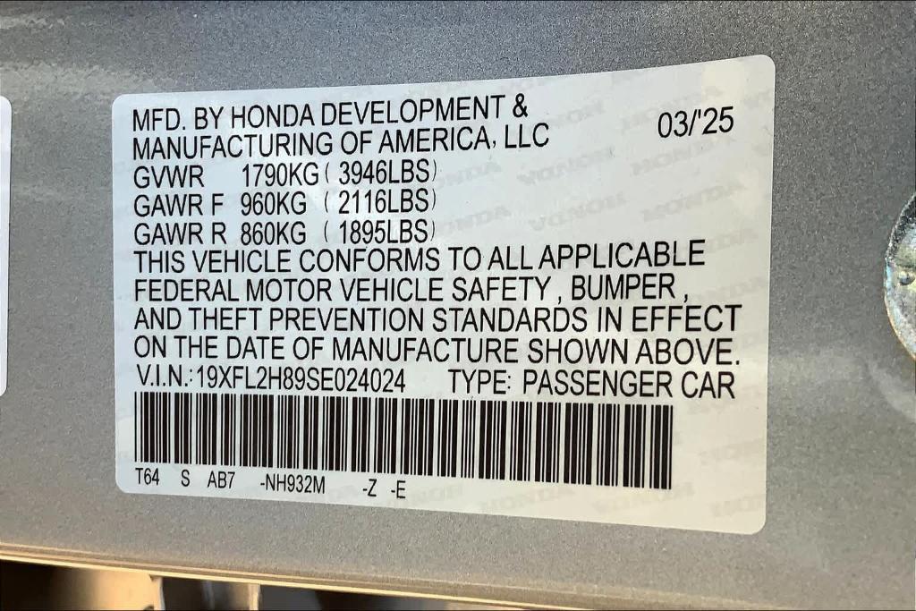 new 2025 Honda Civic car, priced at $28,475
