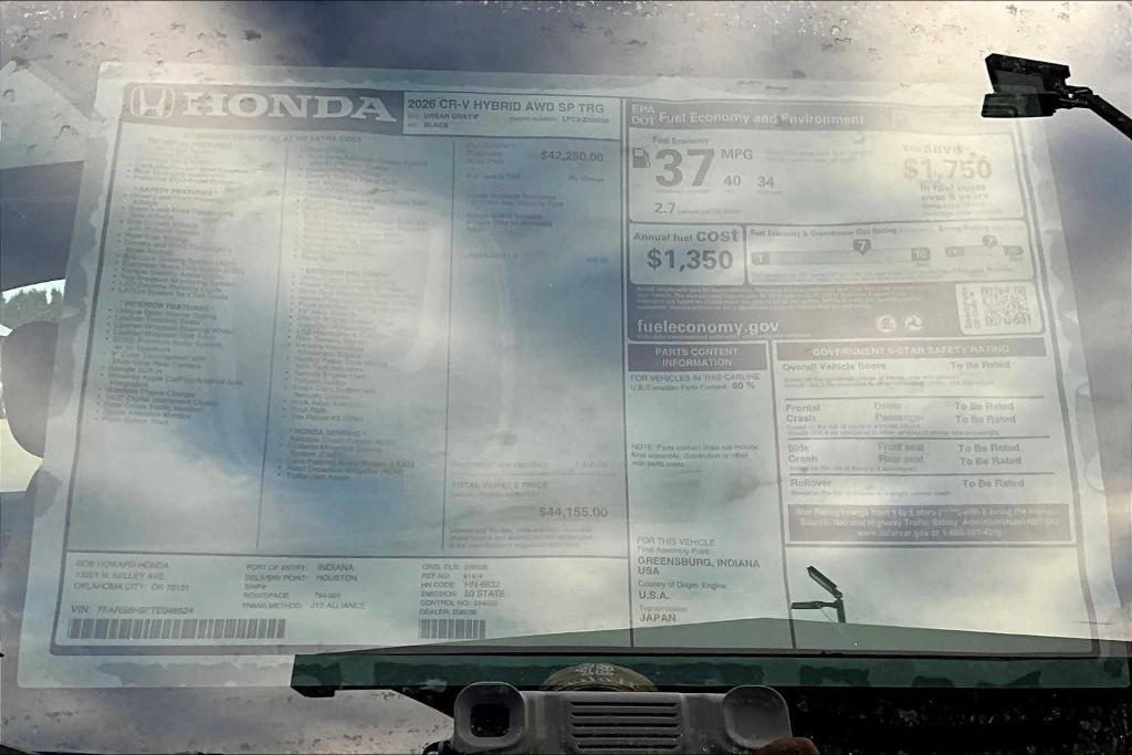 new 2026 Honda CR-V Hybrid car, priced at $45,030