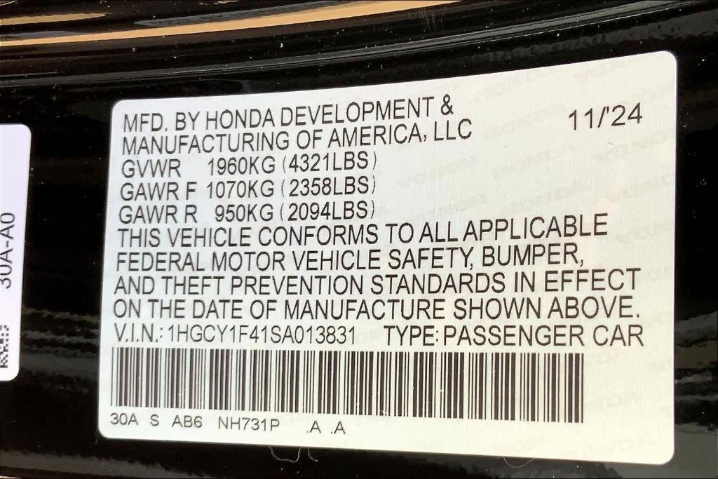 new 2025 Honda Accord car, priced at $31,530