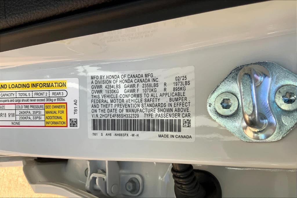 new 2025 Honda Civic Hybrid car, priced at $29,930