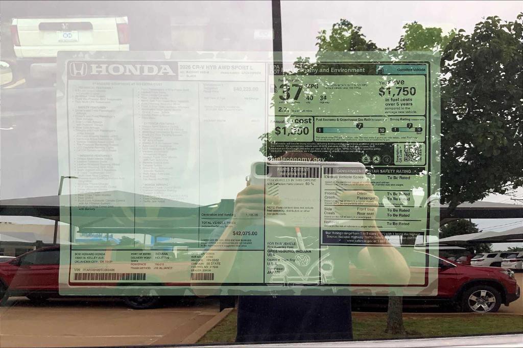new 2026 Honda CR-V Hybrid car, priced at $41,450