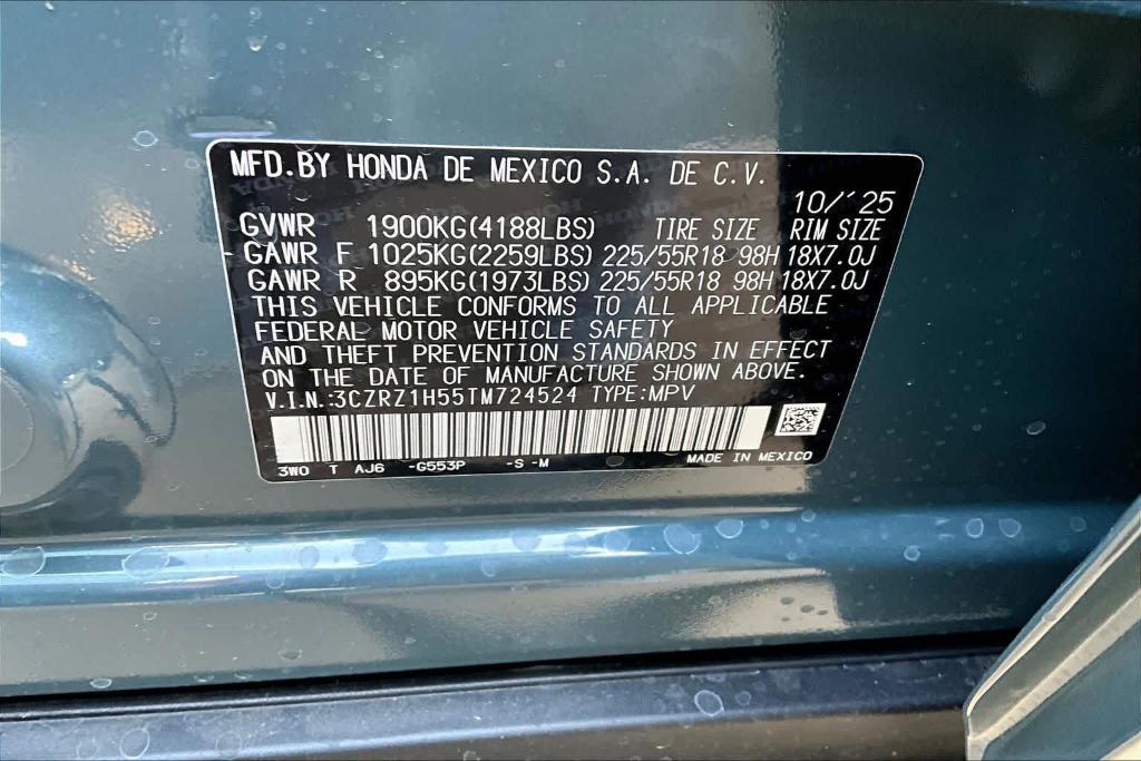 new 2026 Honda HR-V car, priced at $29,780