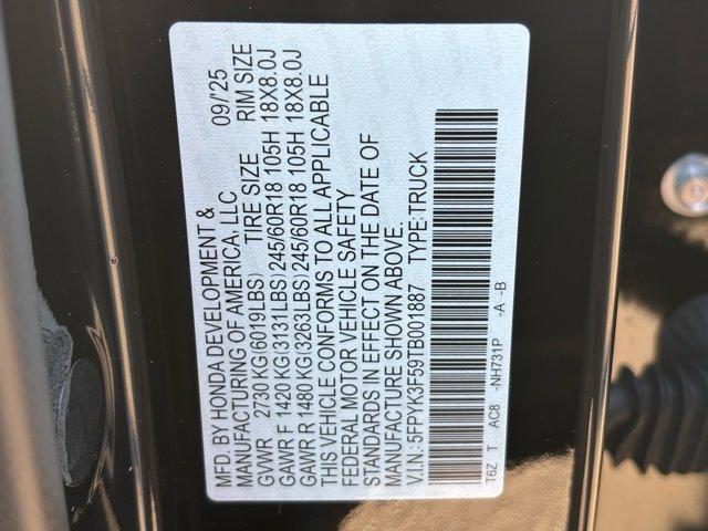 new 2026 Honda Ridgeline car, priced at $45,885