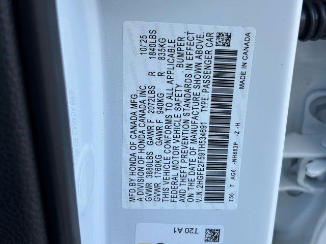 new 2026 Honda Civic car, priced at $27,970