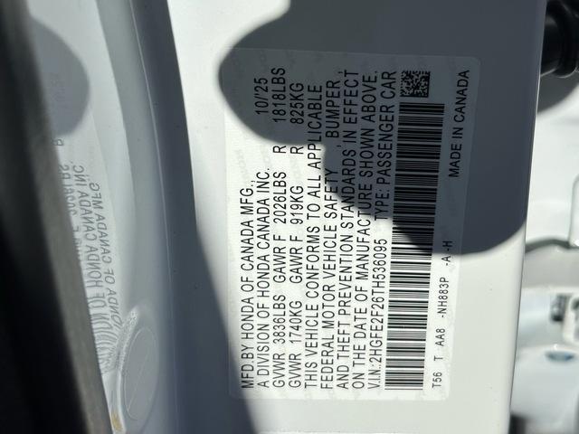 new 2026 Honda Civic car, priced at $26,187