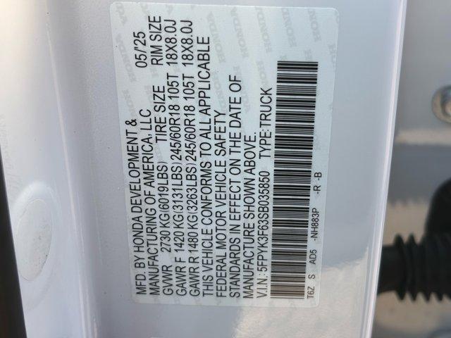 new 2025 Honda Ridgeline car, priced at $45,439