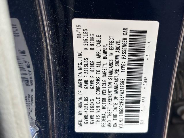 used 2015 Honda Accord car, priced at $16,000