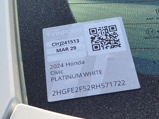 new 2024 Honda Civic car, priced at $27,095
