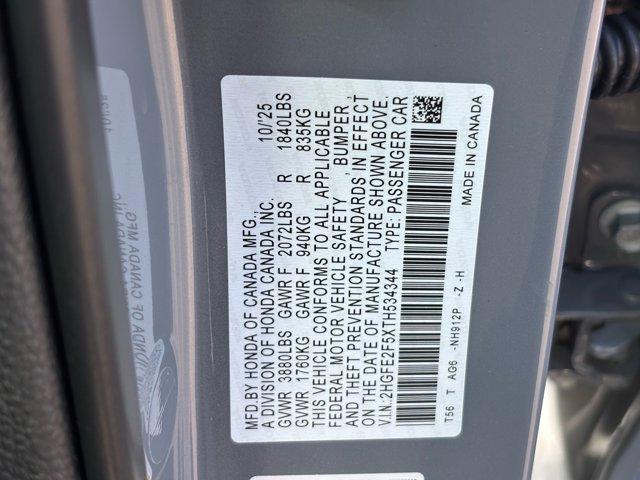 new 2026 Honda Civic car, priced at $27,970