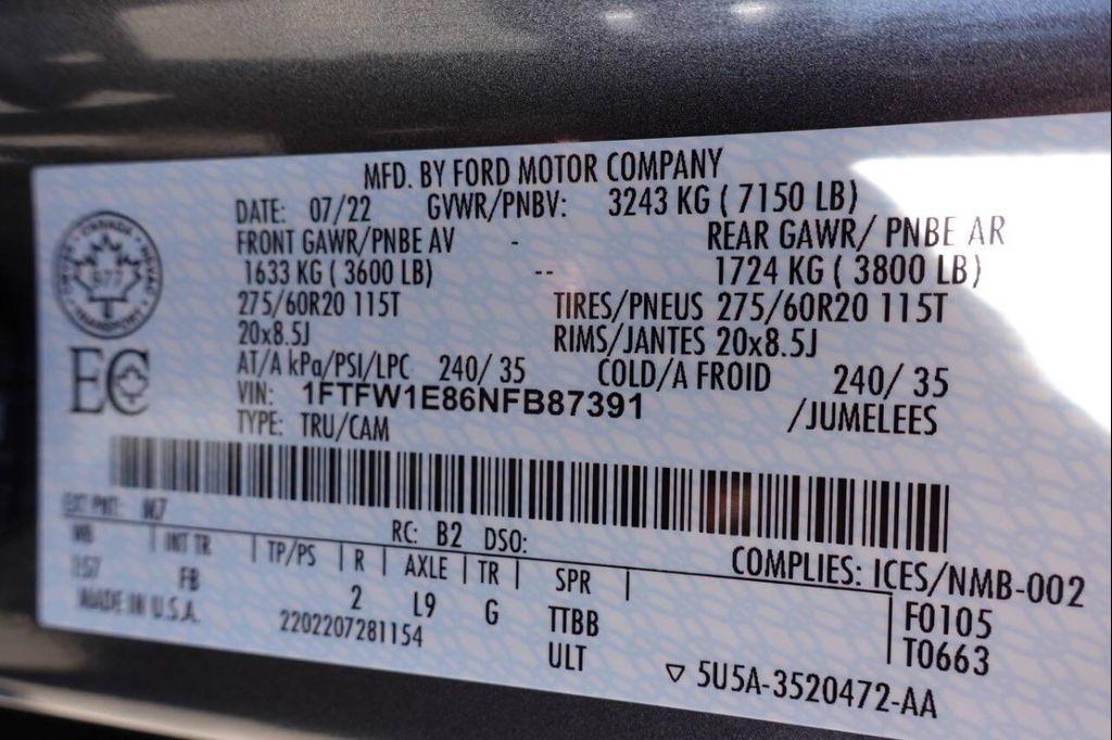 used 2022 Ford F-150 car, priced at $42,995