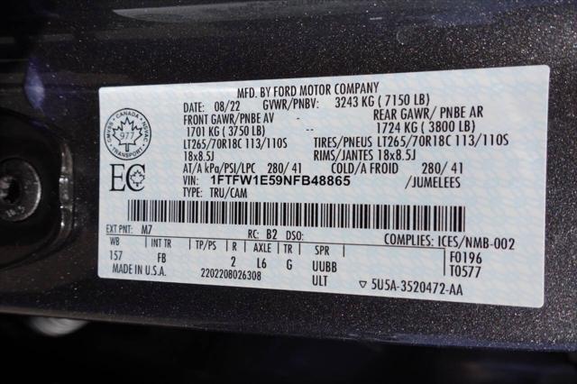 used 2022 Ford F-150 car, priced at $43,995