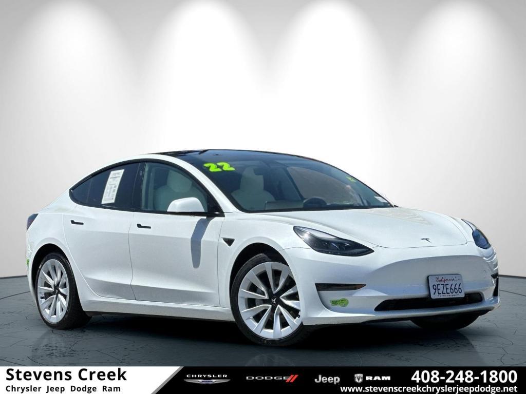 used 2022 Tesla Model 3 car, priced at $28,261