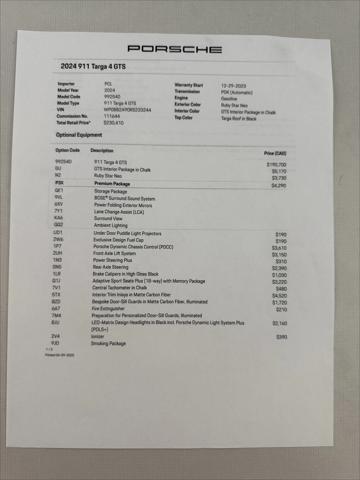 used 2024 Porsche 911 car, priced at $227,500