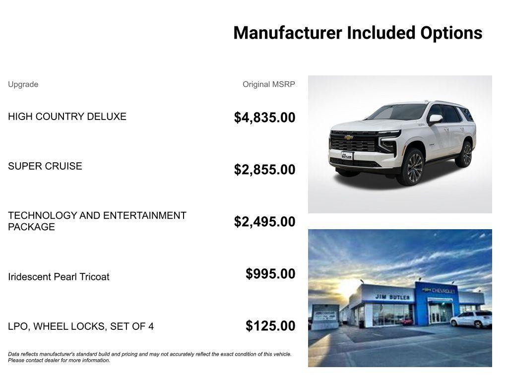 new 2025 Chevrolet Tahoe car, priced at $86,475