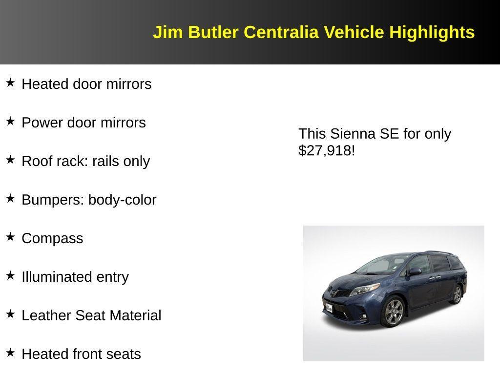 used 2019 Toyota Sienna car, priced at $27,918