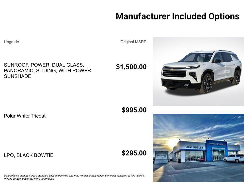 new 2026 Chevrolet Traverse car, priced at $56,999