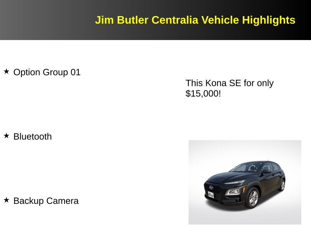 used 2021 Hyundai Kona car, priced at $15,000