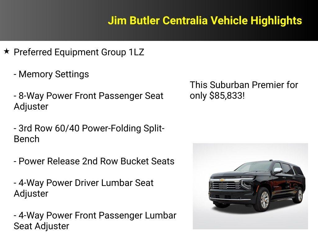 new 2026 Chevrolet Suburban car, priced at $85,833