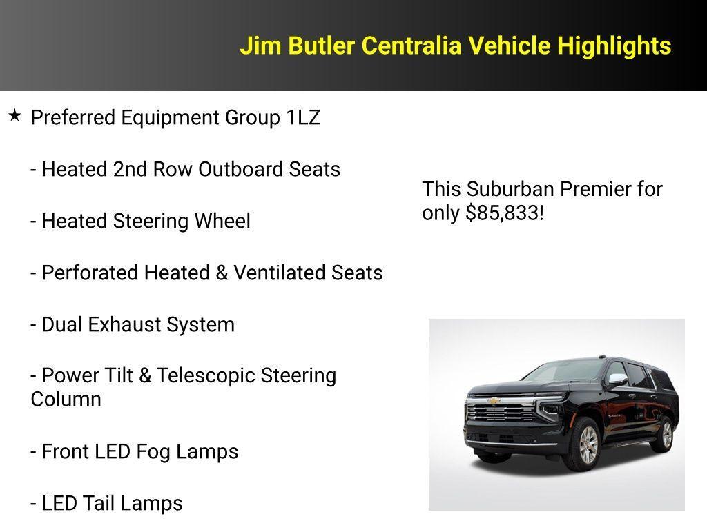 new 2026 Chevrolet Suburban car, priced at $85,833