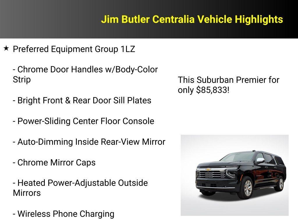 new 2026 Chevrolet Suburban car, priced at $85,833