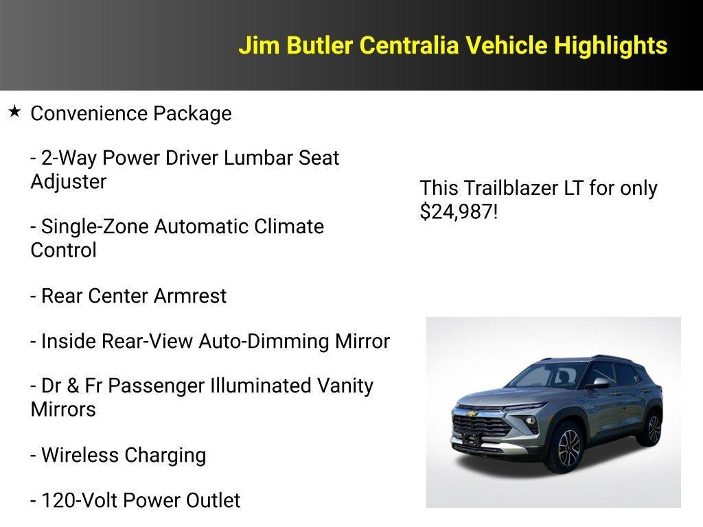 new 2025 Chevrolet TrailBlazer car, priced at $24,987