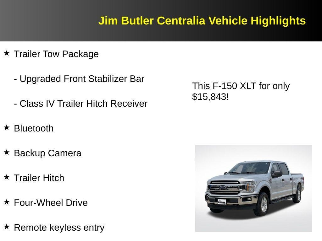 used 2019 Ford F-150 car, priced at $15,843