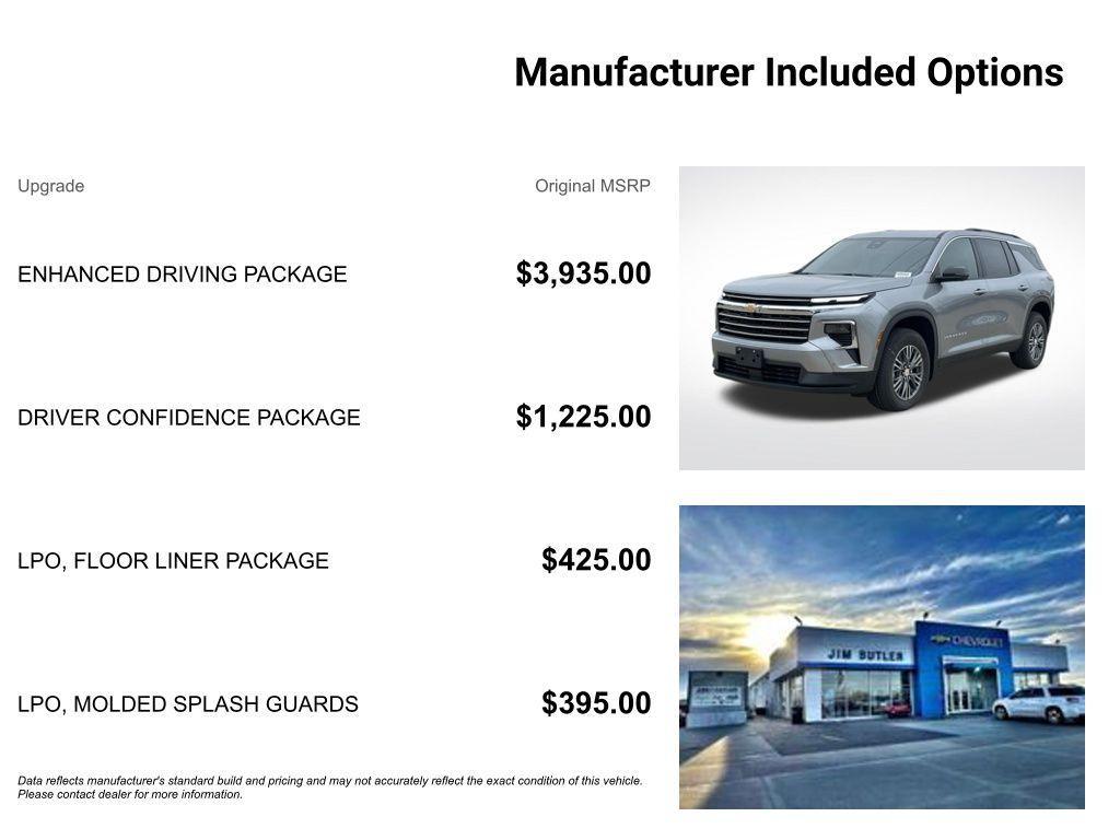 new 2026 Chevrolet Traverse car, priced at $45,275