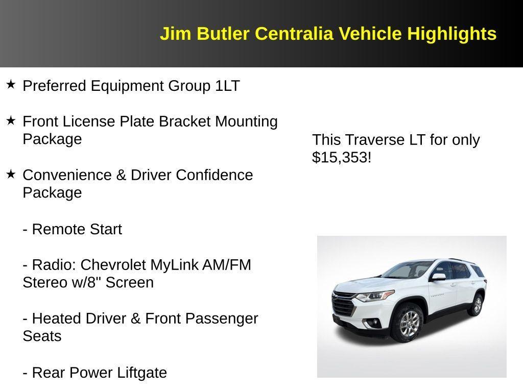 used 2018 Chevrolet Traverse car, priced at $15,353