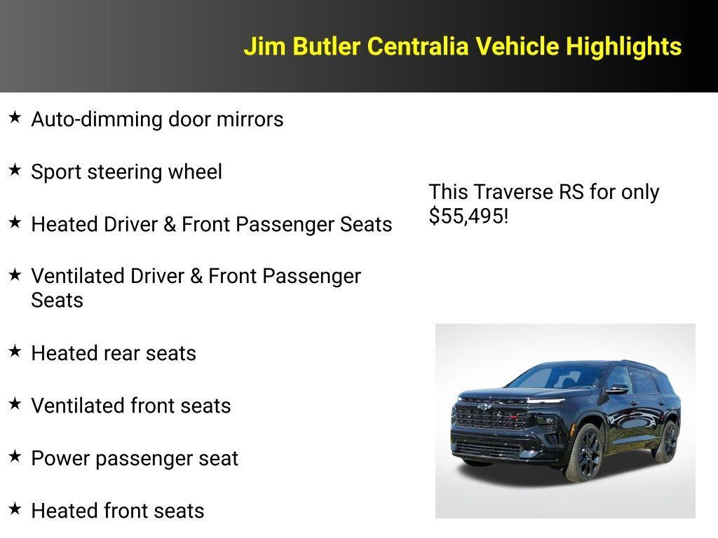 new 2026 Chevrolet Traverse car, priced at $55,495
