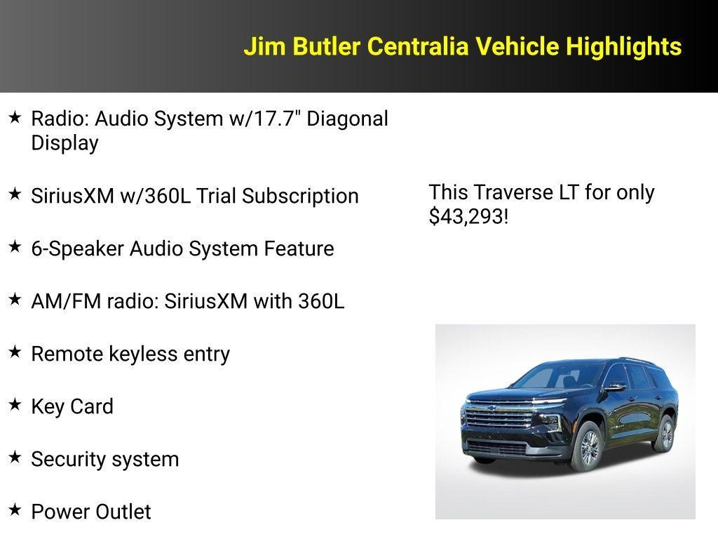 new 2026 Chevrolet Traverse car, priced at $43,293