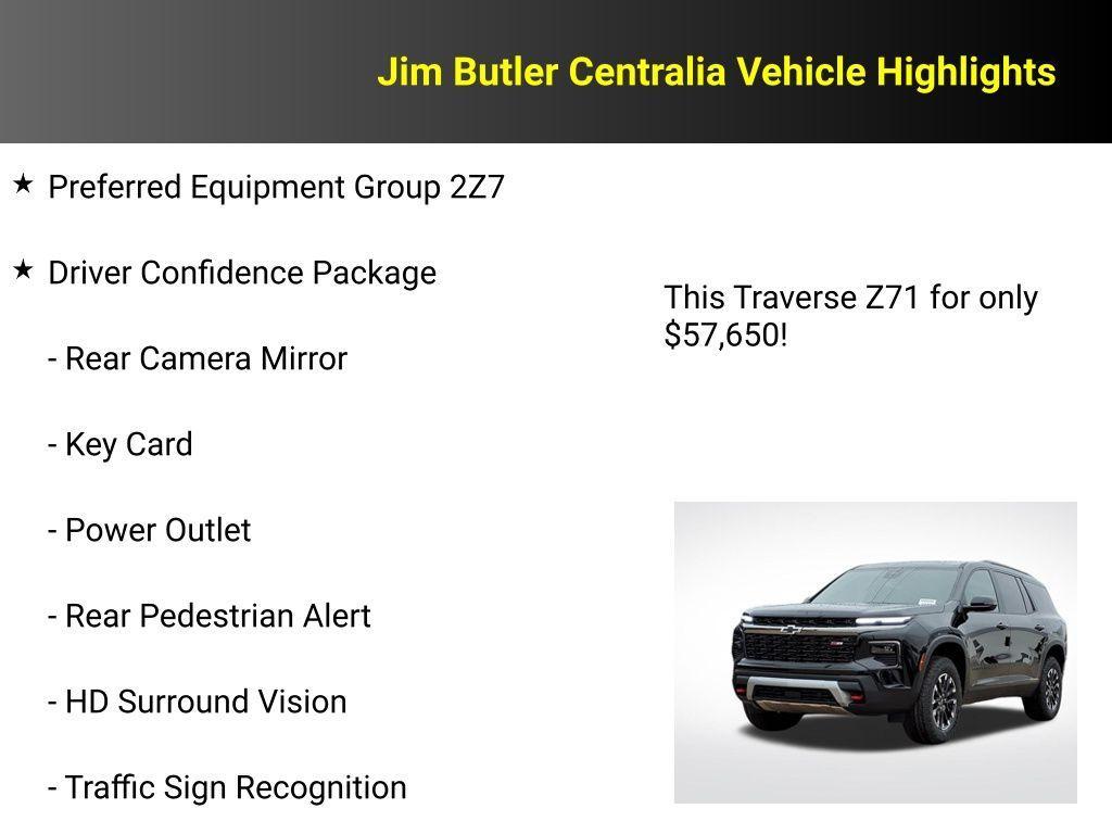 new 2026 Chevrolet Traverse car, priced at $57,650