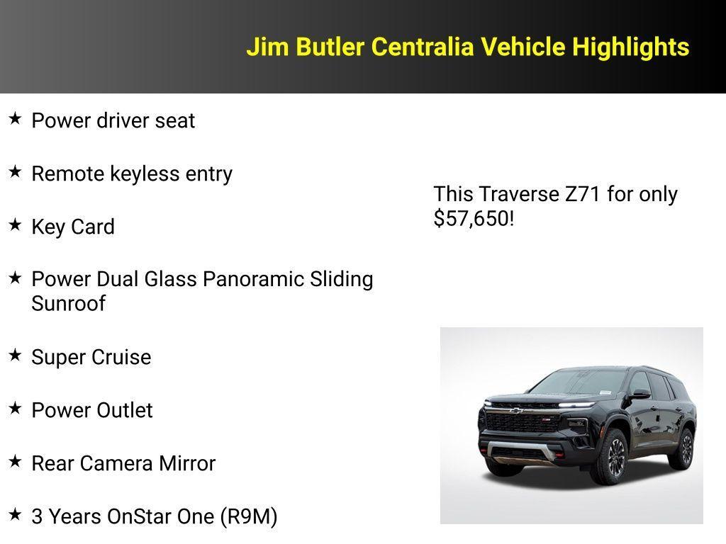 new 2026 Chevrolet Traverse car, priced at $57,650