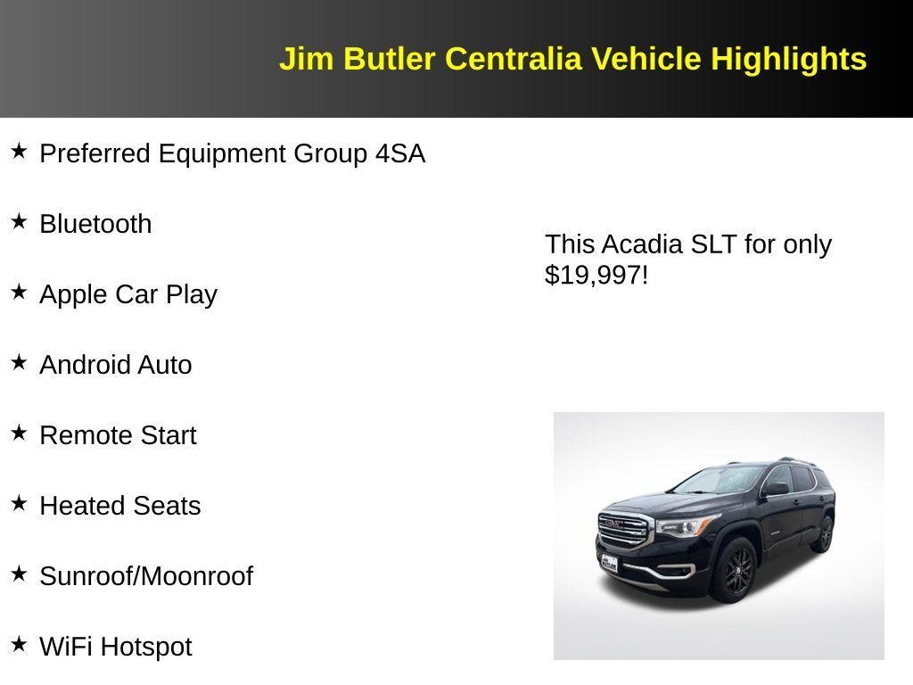 used 2019 GMC Acadia car, priced at $19,997