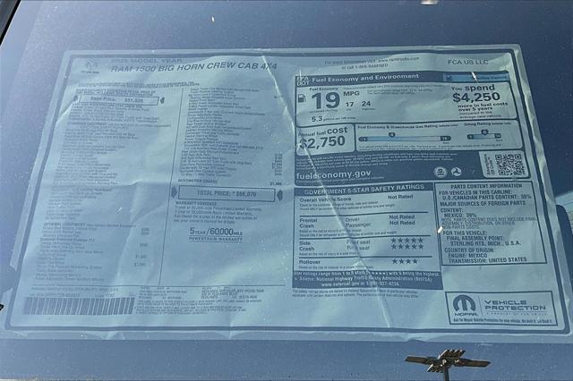 new 2025 Ram 1500 car, priced at $62,022