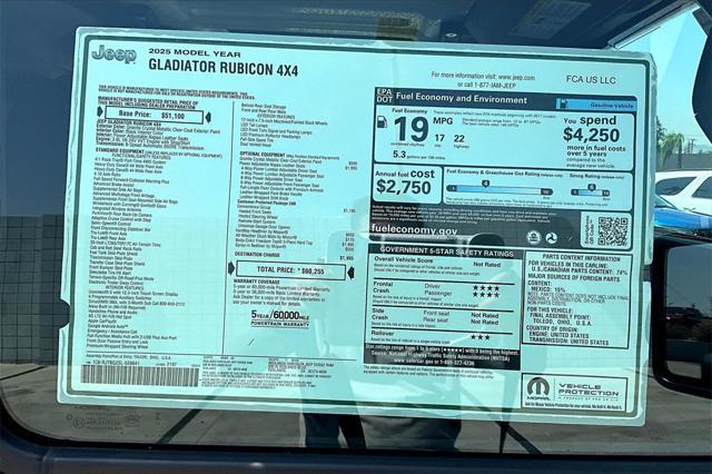 new 2025 Jeep Gladiator car, priced at $60,125